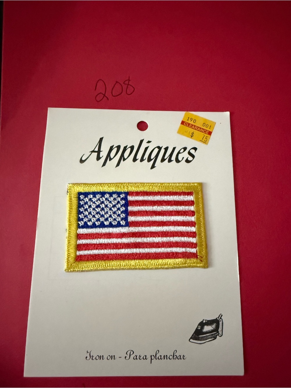 Embroidered USA Flag Iron-On Appliques - Pair - Picture 2 of 6